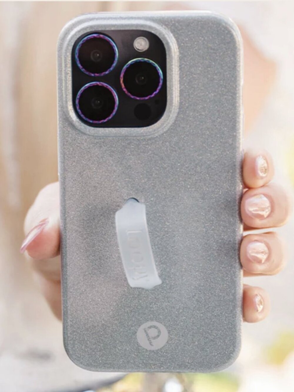 NWT Loopy PLATINUM SPARKLE iPhone 15 Pro Max Phone Case - Righty - Picture 2 of 13